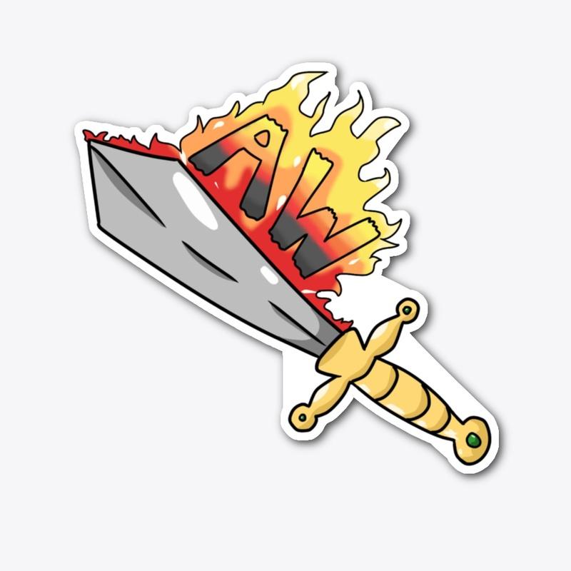 Arcade Warrior Sword Sticker